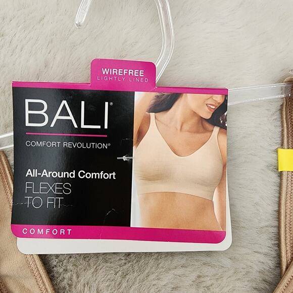 NWT Bali Comfort Revolution Wireless Non-Padded Seamless Bra - Nude (Medium) - Picture 4 of 12